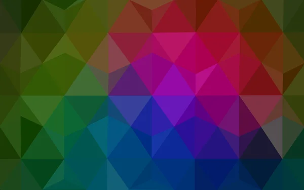 三角形と折り紙スタイルの勾配から成っている多色濃いピンク、グリーン多角形デザイン パターン. — ストックベクタ