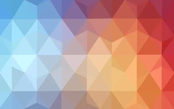 Multicolor blue, red polygonal design pattern, which consist of triangles and gradient in origami style. — Stock Vector