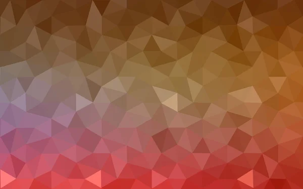 삼각형 및 그라데이션 종이 접기 스타일에서로 구성 된 멀티 컬러 어두운 빨간색, 노란색, 주황색 다각형 디자인 패턴. — 스톡 벡터