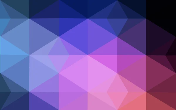 Multicolore blu scuro, modello di disegno poligonale rosso, che consiste di triangoli e gradiente in stile origami . — Vettoriale Stock