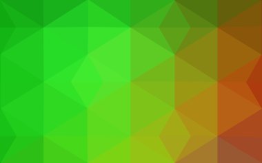 Üçgenler ve degrade origami tarzı oluşur çok renkli koyu kırmızı, yeşil köşeli tasarım deseni.