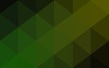 Üçgenler ve degrade origami tarzı oluşur çok renkli koyu yeşil, sarı, turuncu poligonal tasarım deseni.