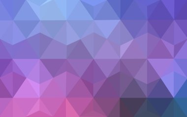 Üçgenler ve degrade origami tarzı oluşur çok renkli koyu pembe, mavi köşeli tasarım deseni.