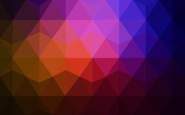 Üçgenler ve degrade origami tarzı oluşur çok renkli koyu pembe, kırmızı, turuncu poligonal tasarım deseni.