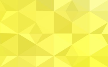 Üçgenler ve degrade origami tarzında oluşan sarı poligonal tasarım deseni.