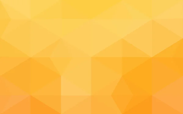 Gelbes polygonales Muster, das aus Dreiecken und Gradienten im Origami-Stil besteht. — Stockvektor