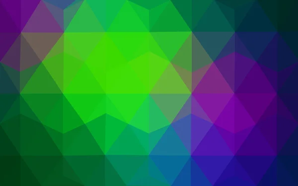 Multicolor verde escuro, azul padrão de design poligonal, que consistem em triângulos e gradiente no estilo origami . — Vetor de Stock