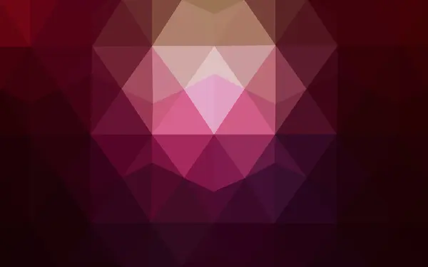 Többszínű sötét lila, rózsaszín sokszögű tervezési minta, melyik áll vmiből-ból háromszögek és átmenet, origami stílusú. — Stock Vector