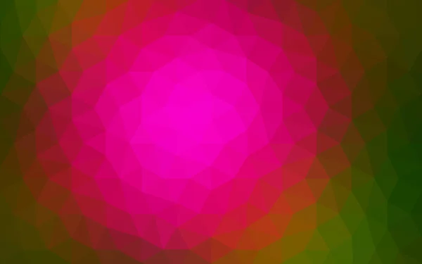 Multicolore rose foncé, motif polygonal vert, qui se composent de triangles et de dégradé dans le style origami . — Image vectorielle