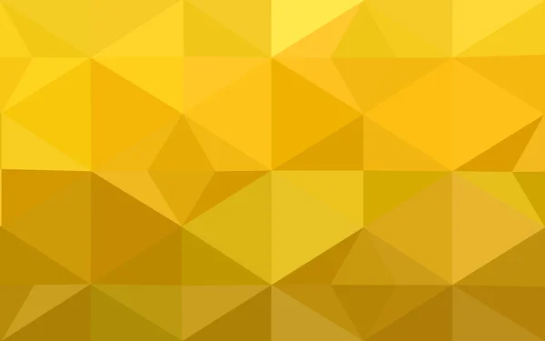 Yellow polygonal design pattern, which consist of triangles and gradient in origami style. — Stock Vector