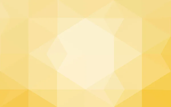 Gelbes polygonales Muster, das aus Dreiecken und Gradienten im Origami-Stil besteht. — Stockvektor