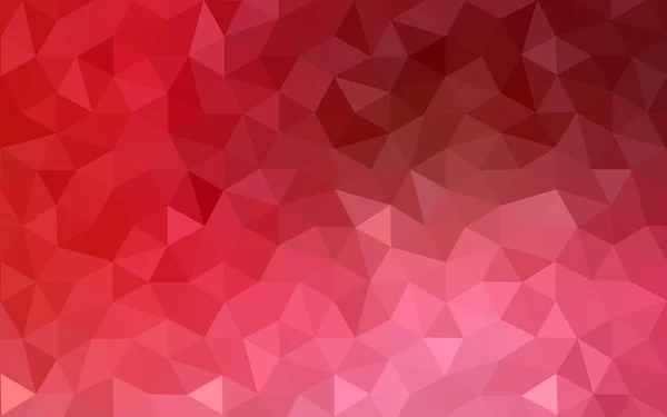 Red polygonal design pattern, which consist of triangles and gradient in origami style. — Stock Vector