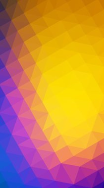 Üçgenler ve degrade origami tarzı oluşur çok renkli mavi, kırmızı kenarlı tasarım illüstrasyon.