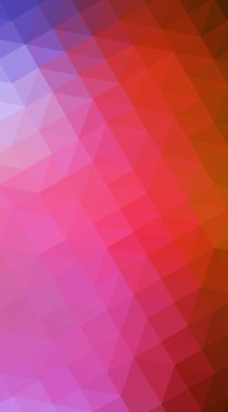 Üçgenler ve degrade origami tarzı oluşur çok renkli mavi, kırmızı kenarlı tasarım illüstrasyon.