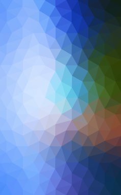 Üçgenler ve degrade origami tarzı oluşur çok renkli yeşil, mavi köşeli tasarım deseni.