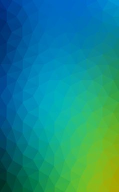 Üçgenler ve degrade origami tarzı oluşur çok renkli yeşil, mavi köşeli tasarım deseni.