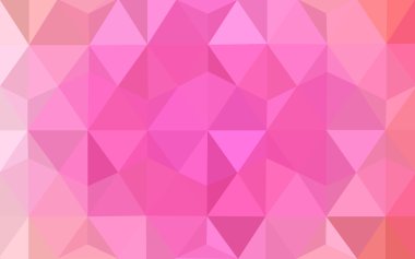 Üçgenler ve degrade origami tarzında oluşan pembe poligonal tasarım deseni.