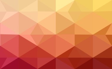 Üçgenler ve degrade origami tarzı oluşur çok renkli kırmızı, sarı, turuncu poligonal tasarım deseni.