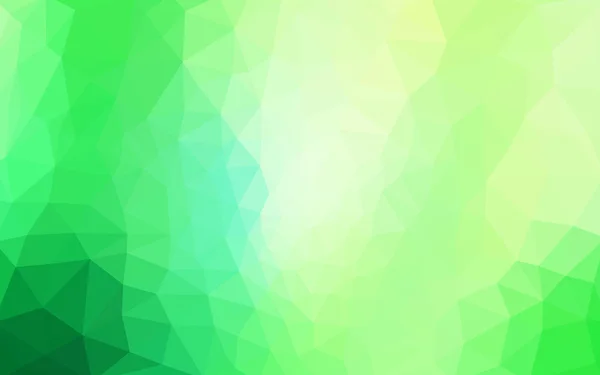 三角形と折り紙スタイルの勾配から成っている緑の多角形デザイン パターン. — ストックベクタ