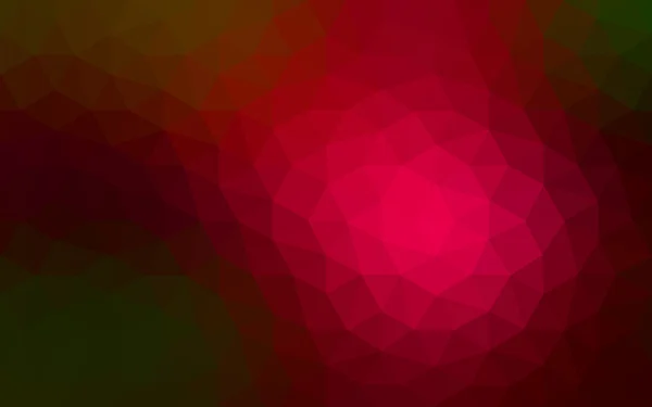 Patrón de diseño poligonal multicolor rojo oscuro, verde, que consiste en triángulos y gradiente en estilo origami . — Vector de stock