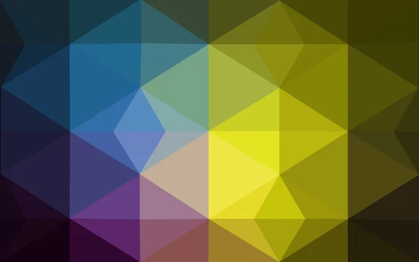 Mehrfarbige dunkle polygonale Muster, die aus Dreiecken und einem Farbverlauf im Origami-Stil bestehen. — Stockvektor