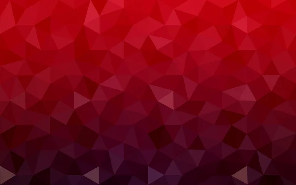 Dunkelrotes polygonales Muster, das aus Dreiecken und einem Farbverlauf im Origami-Stil besteht. — Stockvektor