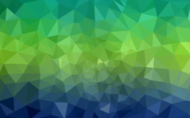 Üçgenler ve degrade origami tarzı oluşur çok renkli yeşil, mavi köşeli tasarım deseni.