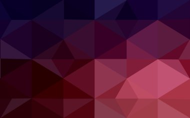 Üçgenler ve degrade origami tarzı oluşur çok renkli koyu mavi, kırmızı kenarlı tasarım deseni.