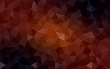 Üçgenler ve degrade origami tarzında oluşan koyu turuncu poligonal tasarım deseni.