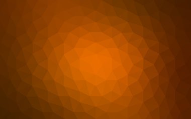 Üçgenler ve degrade origami tarzında oluşan koyu turuncu poligonal tasarım deseni.