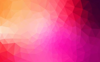 Üçgenler ve degrade origami tarzı oluşur çok renkli pembe, sarı poligonal tasarım deseni.