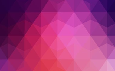 Üçgenler ve degrade origami tarzı oluşur çok renkli pembe, kırmızı, turuncu poligonal tasarım deseni.