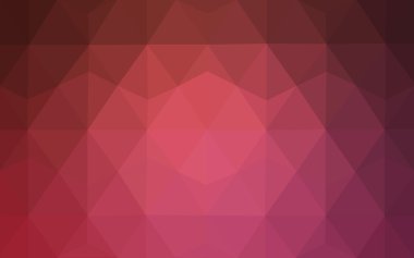 Üçgenler ve degrade origami tarzı oluşur çok renkli pembe, kırmızı, turuncu poligonal tasarım deseni.