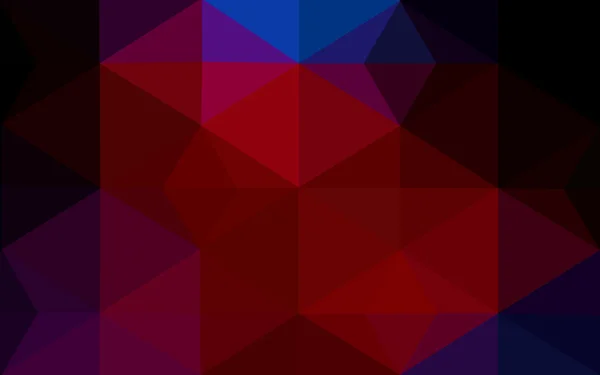 Многоцветный темно-синий, красный многоугольный рисунок, состоящий из треугольников и градиента в стиле оригами . — стоковый вектор
