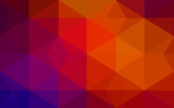 Multicolor azul escuro, padrão de design poligonal vermelho, que consistem em triângulos e gradiente no estilo origami . — Vetor de Stock