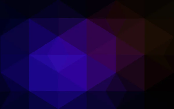 Mehrfarbiges dunkelblaues, rotes polygonales Designmuster, das aus Dreiecken und Farbverlauf im Origami-Stil besteht. — Stockvektor