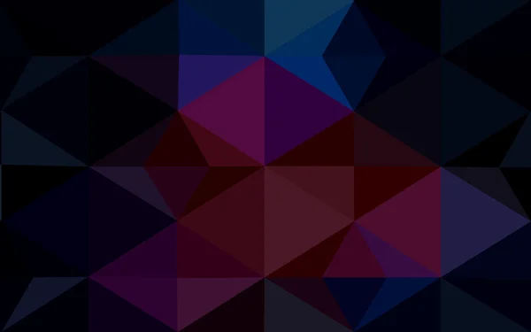 Multicolore bleu foncé, motif polygonal rouge, qui se composent de triangles et de dégradé dans le style origami . — Image vectorielle