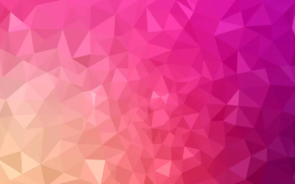 Многоцветный розовый, желтый многоугольный рисунок, состоящий из треугольников и градиента в стиле оригами . — стоковый вектор