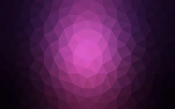 Dunkelviolettes polygonales Muster, das aus Dreiecken und einem Farbverlauf im Origami-Stil besteht. — Stockvektor