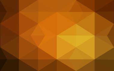 Üçgenler ve degrade origami tarzında oluşan koyu turuncu poligonal tasarım deseni.