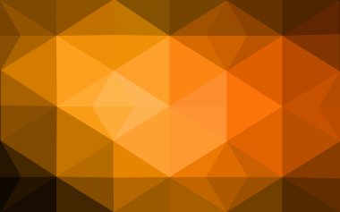 Üçgenler ve degrade origami tarzında oluşan koyu turuncu poligonal tasarım deseni.