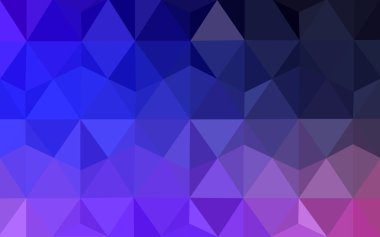 Üçgenler ve degrade origami tarzı oluşur çok renkli koyu pembe, mavi köşeli tasarım deseni.