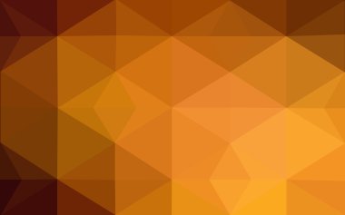 Üçgenler ve degrade origami tarzında oluşan koyu turuncu poligonal tasarım deseni.