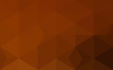 Üçgenler ve degrade origami tarzında oluşan koyu turuncu poligonal tasarım deseni.