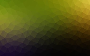 Üçgenler ve degrade origami tarzı oluşur çok renkli koyu yeşil, sarı, turuncu poligonal tasarım deseni.