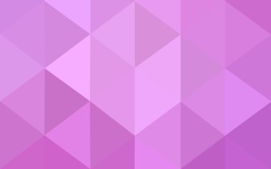 Üçgenler ve degrade origami tarzında oluşan pembe poligonal tasarım deseni.