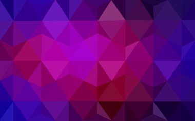 Üçgenler ve degrade origami tarzı oluşur çok renkli koyu pembe, mavi köşeli tasarım deseni.