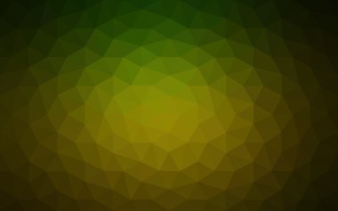 Üçgenler ve degrade origami tarzı oluşur çok renkli koyu yeşil, sarı, turuncu poligonal tasarım deseni.