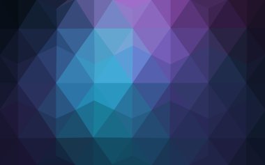 Üçgenler ve degrade origami tarzı oluşur çok renkli koyu pembe, mavi köşeli tasarım deseni.