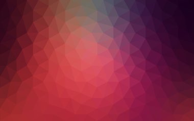 Üçgenler ve degrade origami tarzı oluşur çok renkli pembe, kırmızı, turuncu poligonal tasarım deseni.